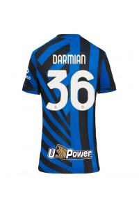 Inter Milan Matteo Darmian #36 Jalkapallovaatteet Naisten Kotipaita 2024-25 Lyhythihainen